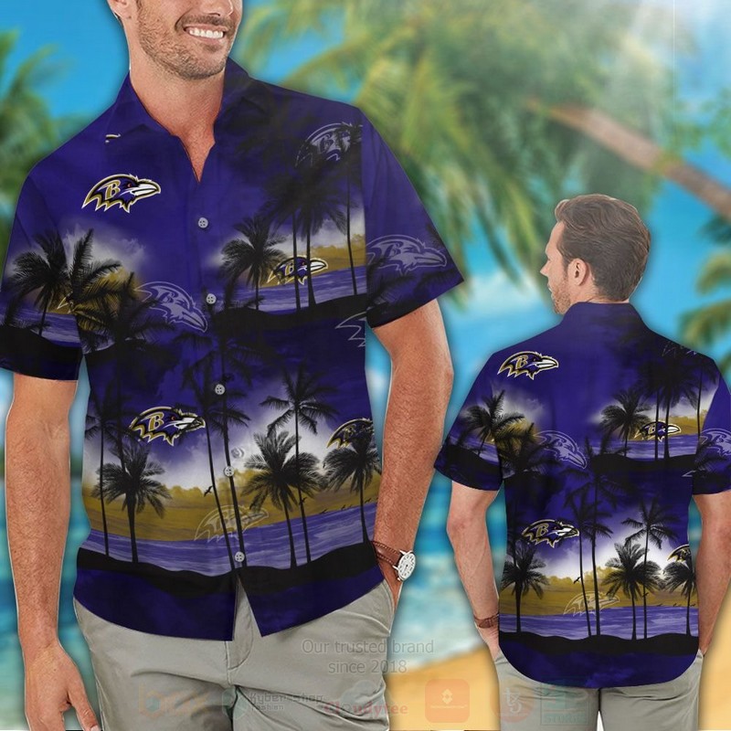 NFL Baltimore Ravens Hawaiian Shirt Short