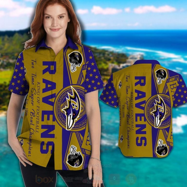 NFL Baltimore Ravens Men Woman Hawaiian Shirt Short