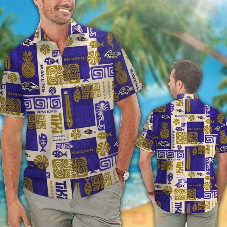 NFL Baltimore Ravens Pineapple Hawaiian Shirt Short