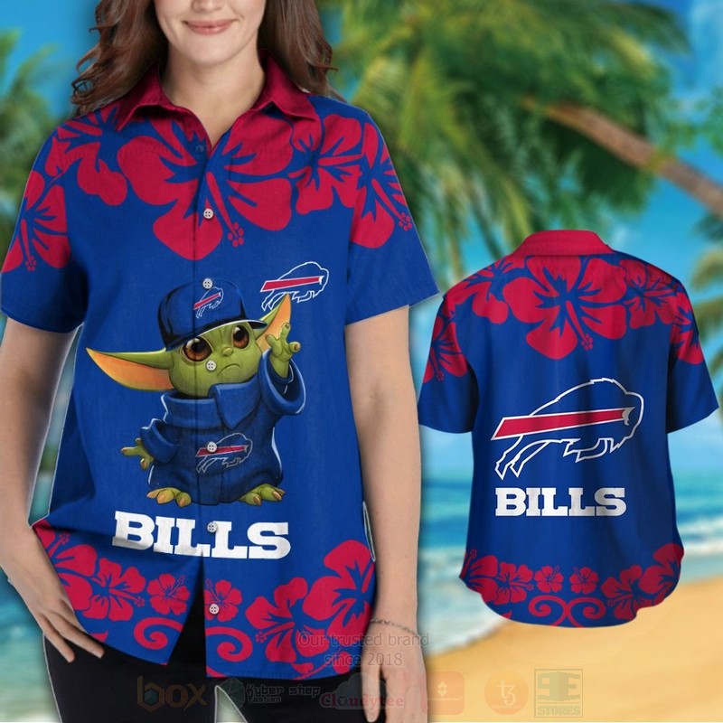 NFL Buffalo Bills Baby Yoda Hawaiian Shirt Short 1
