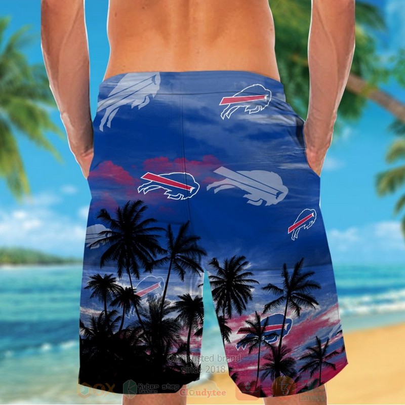 NFL Buffalo Bills Blue Skye Hawaiian Shirt Short 1 2 3 4 5