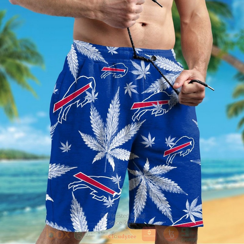 NFL Buffalo Bills Cannabis Leaves Hawaiian Shirt Short 1 2 3 4