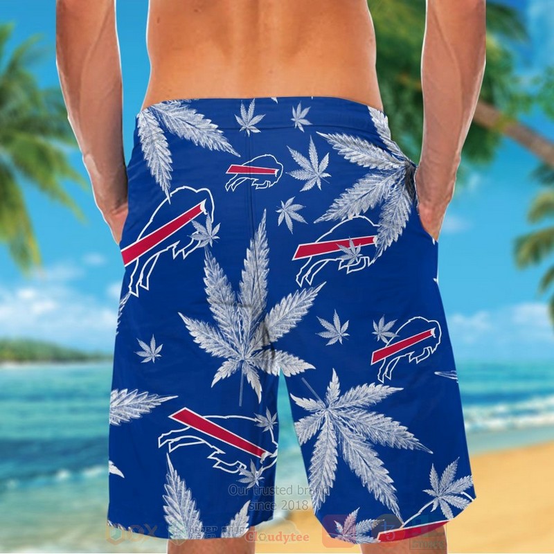 NFL Buffalo Bills Cannabis Leaves Hawaiian Shirt Short 1 2 3 4 5
