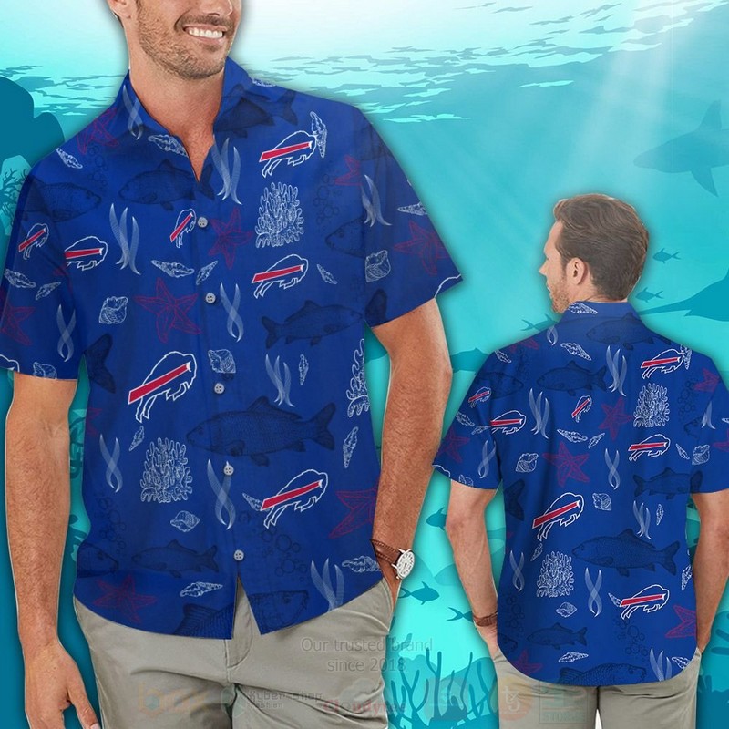 NFL Buffalo Bills Fish Hawaiian Shirt Short