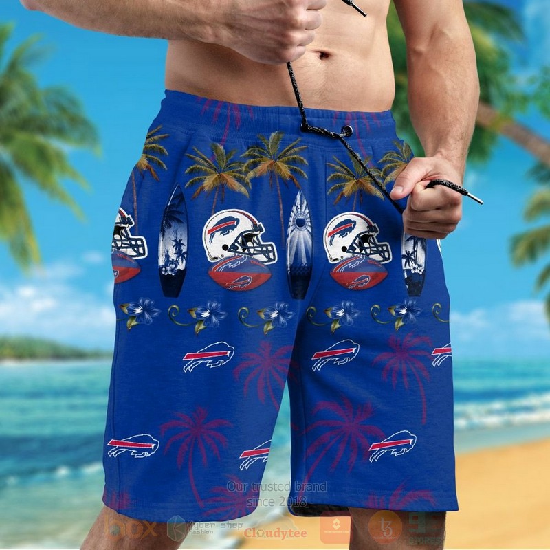 NFL Buffalo Bills Rugby Cap Hawaiian Shirt Short 1 2 3 4