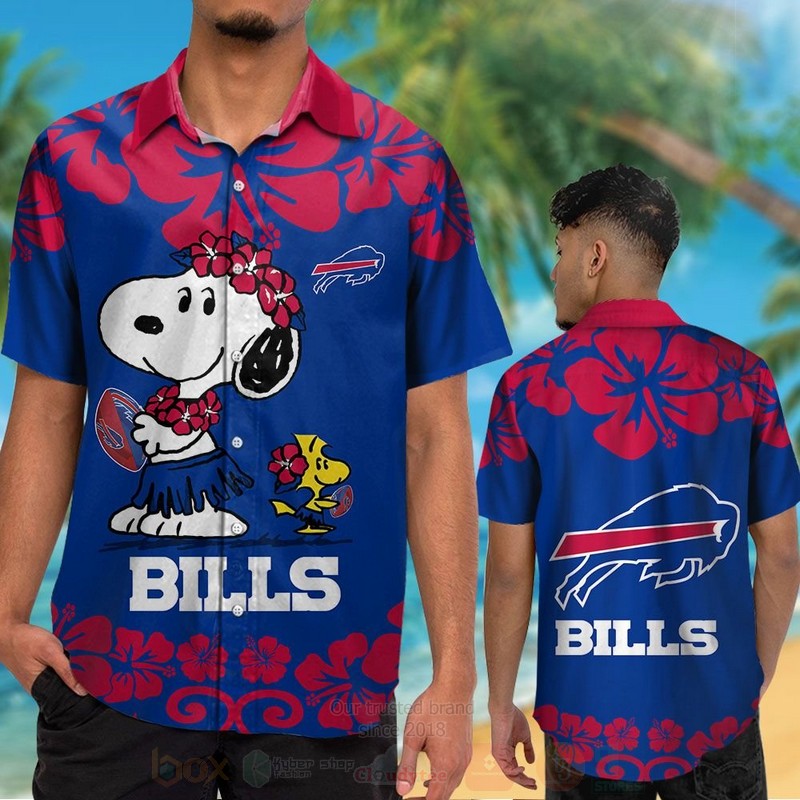NFL Buffalo Bills Snoopy and Woodstock Hawaiian Shirt Short