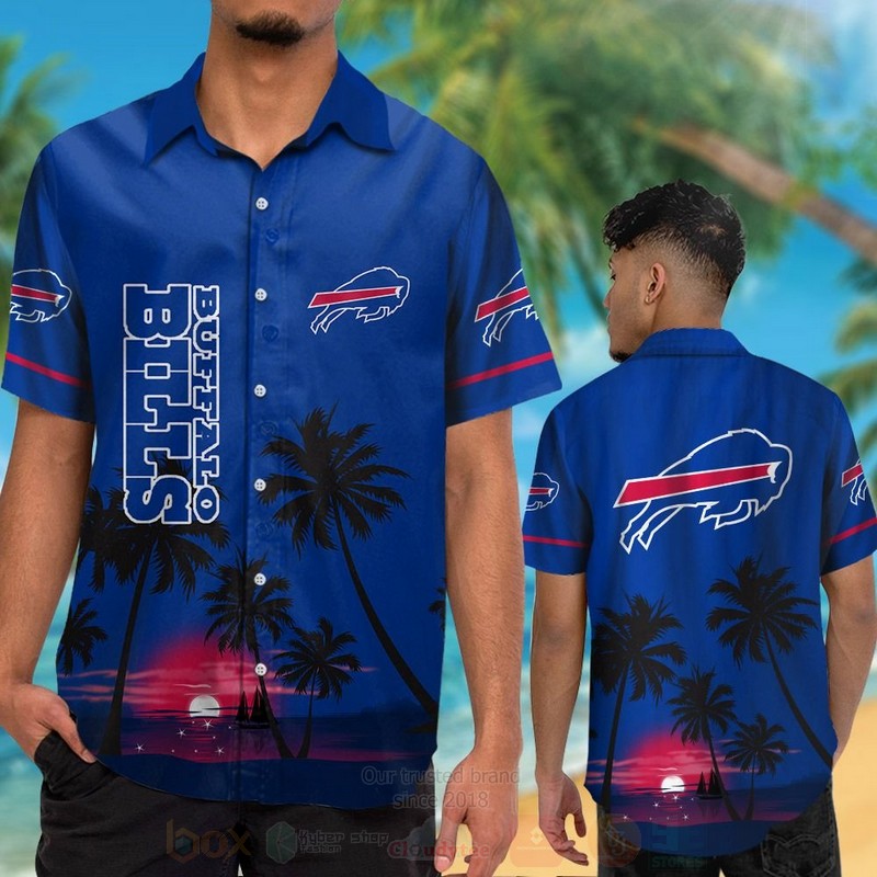 NFL Buffalo Bills Sunset Hawaiian Shirt Short