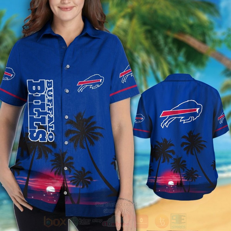 NFL Buffalo Bills Sunset Hawaiian Shirt Short 1
