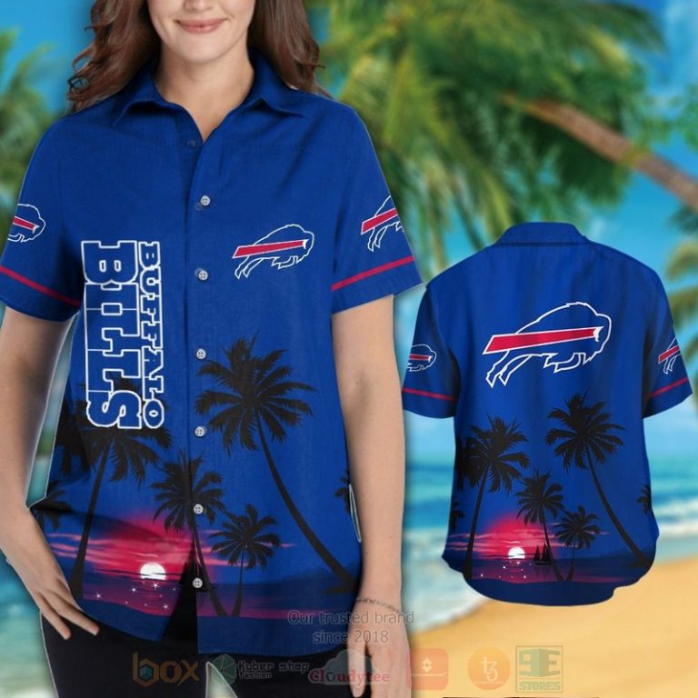 NFL Buffalo Bills Sunset Hawaiian Shirt Short 1 2