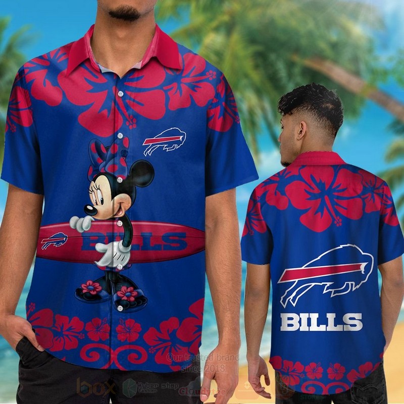 NFL Buffalo Bills and Minnie Mouse Hawaiian Shirt Short