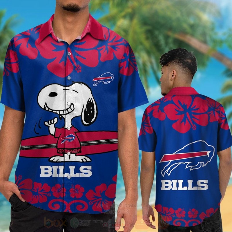 NFL Buffalo Bills and Snoopy Hawaiian Shirt Short