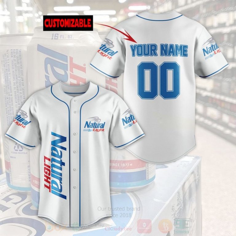 Natural Light Personalized Baseball Jersey Shirt