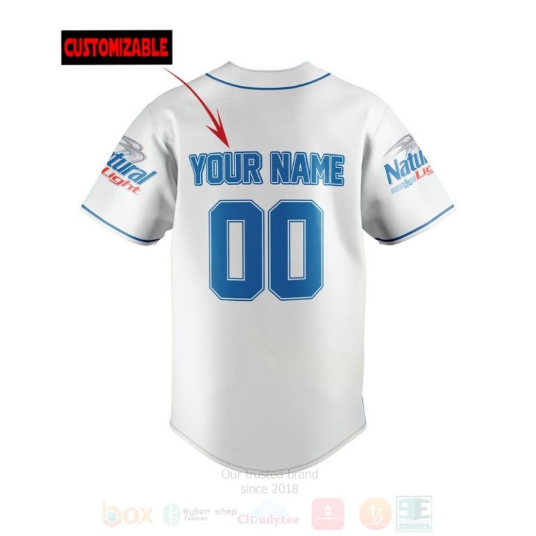 Natural Light Personalized Baseball Jersey Shirt 1 2