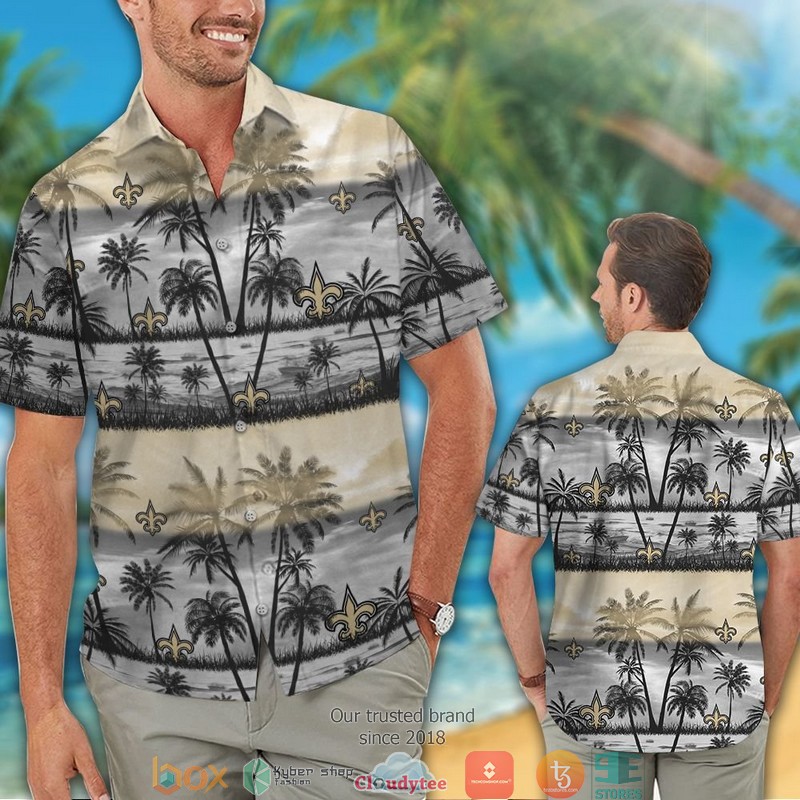 New Orleans Saints Coconut island Hawaiian Shirt short 1