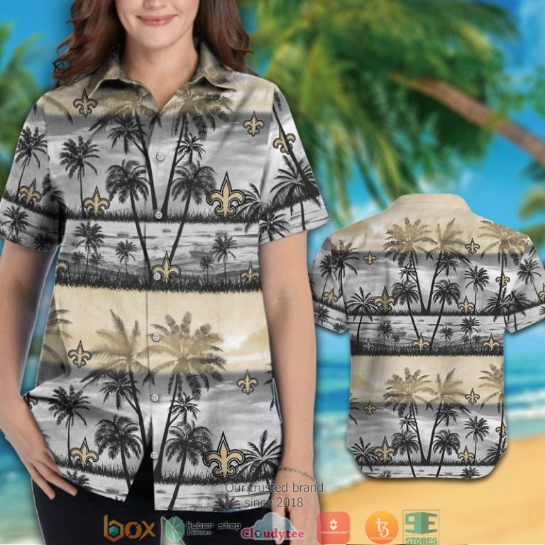 New Orleans Saints Coconut island Hawaiian Shirt short 1 2