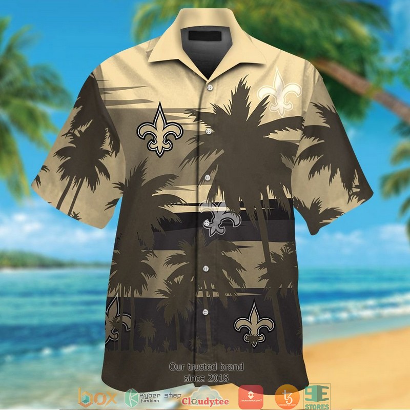 New Orleans Saints Dark coconut island Hawaiian Shirt short