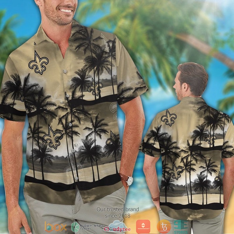 New Orleans Saints coconut island Ocean Hawaiian Shirt short 1