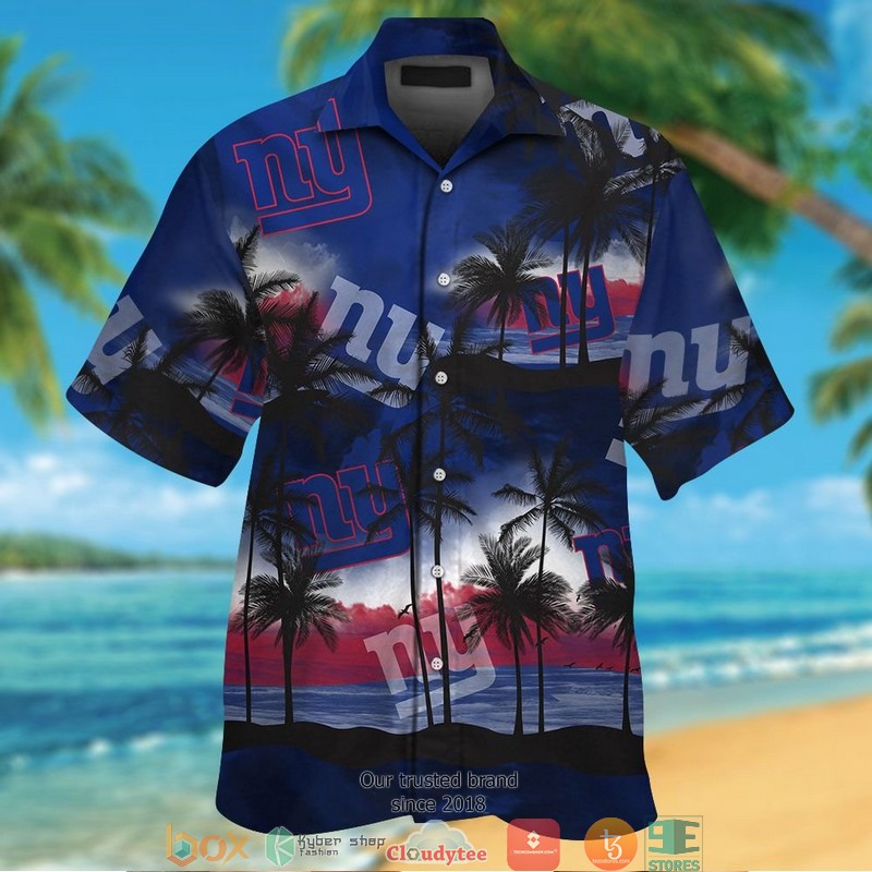 New York Giants Coconut island ocean Hawaiian Shirt short