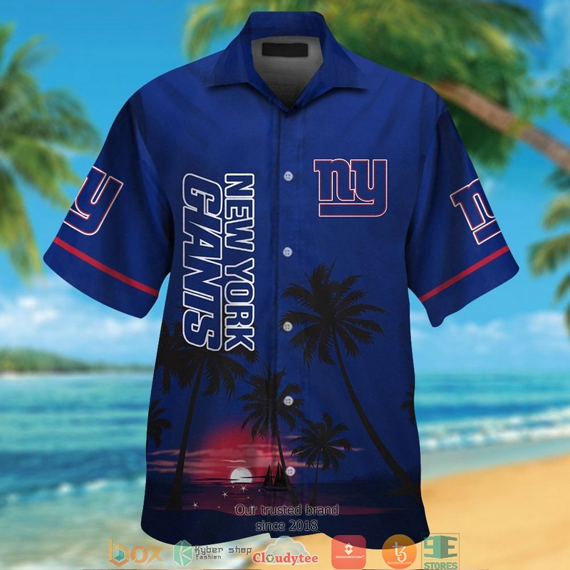 New York Giants Coconut night moon Hawaiian Shirt short