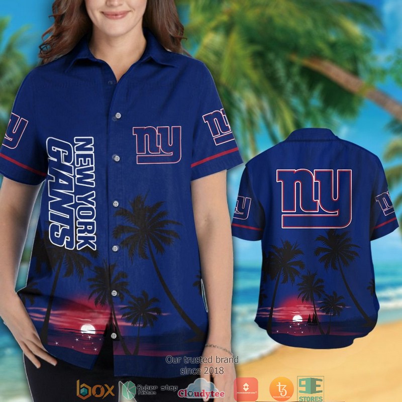 New York Giants Coconut night moon Hawaiian Shirt short 1 2
