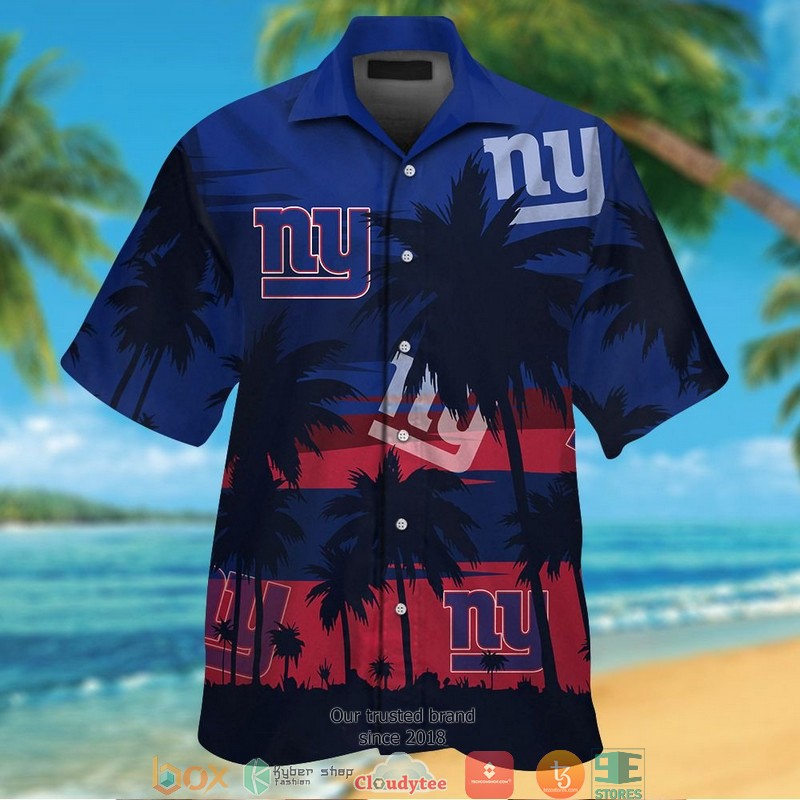 New York Giants Dark Coconut island Hawaiian Shirt short