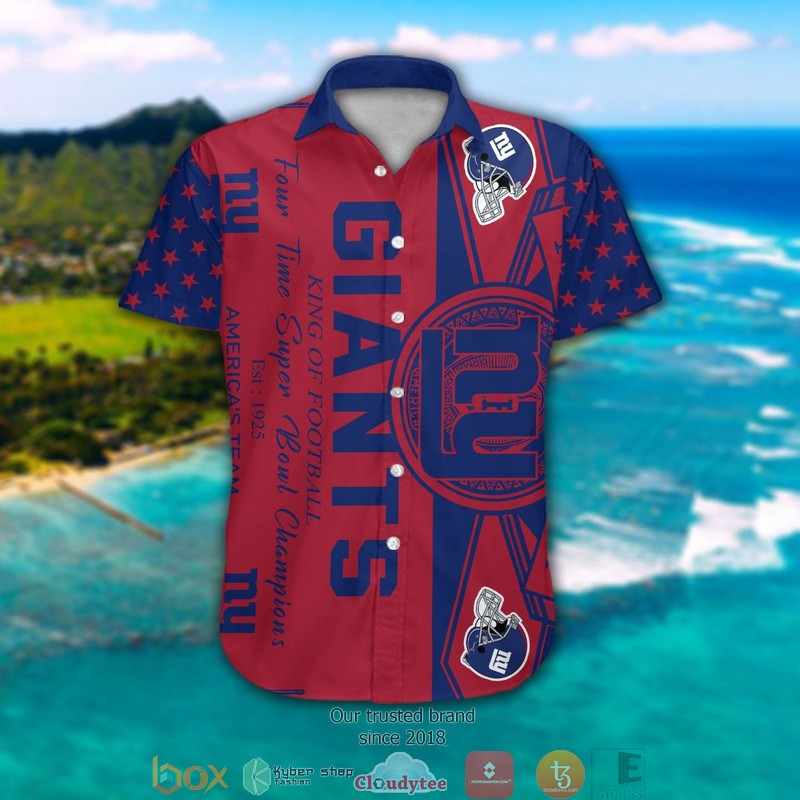 New York Giants King of football Hawaiian Shirt 1 2 3