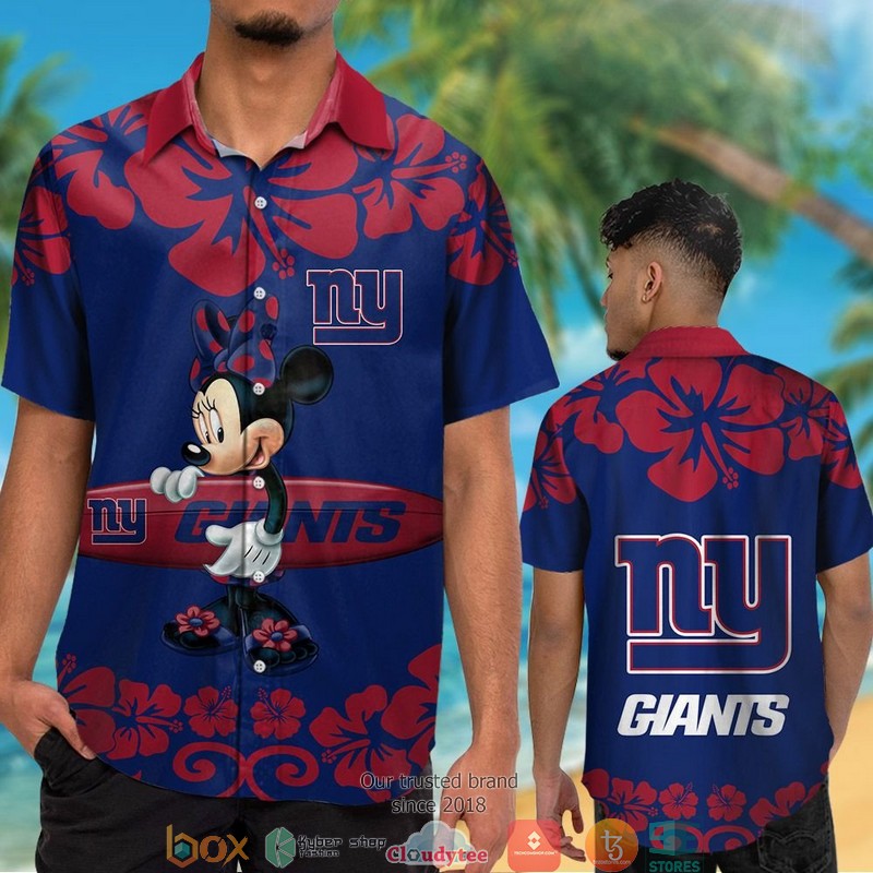 New York Giants Minnie Mouse Hawaiian Shirt short 1