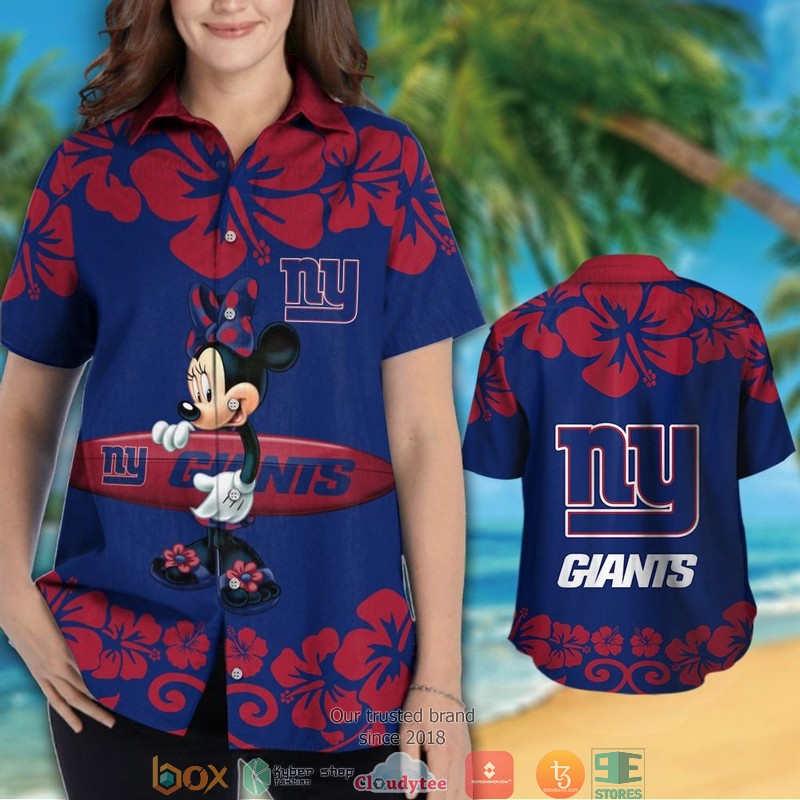New York Giants Minnie Mouse Hawaiian Shirt short 1 2