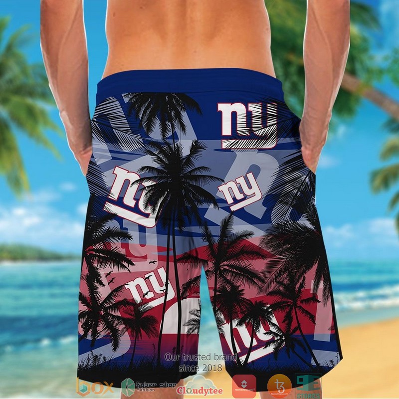New York Giants coconut island sunset Hawaiian Shirt short 1 2 3 4 5
