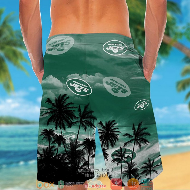 New York Jets Coconut Island Green Hawaiian Shirt short 1 2 3 4 5