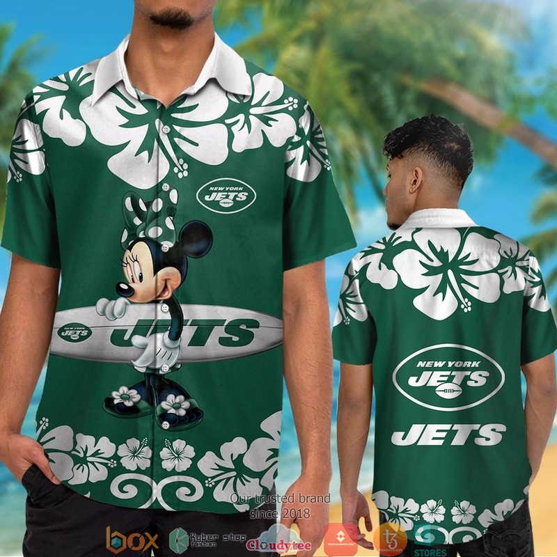 New York Jets Minnie Mouse Hawaiian Shirt short 1
