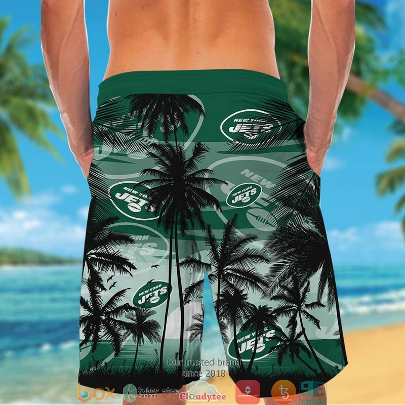 New York Jets coconut island sunset Hawaiian Shirt short 1 2 3 4 5