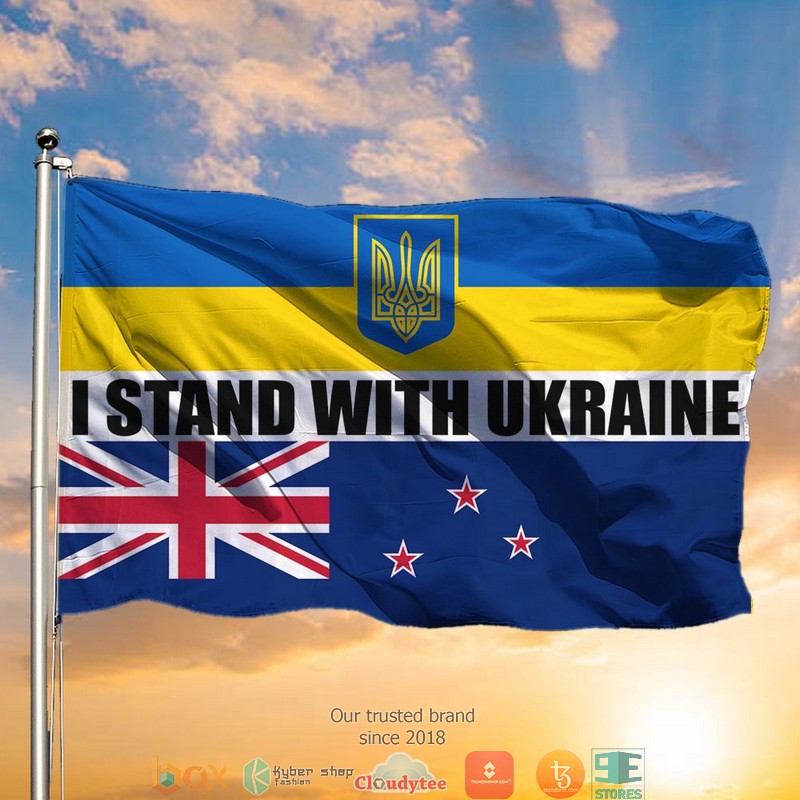 New Zealand I Stand With Ukraine Flag