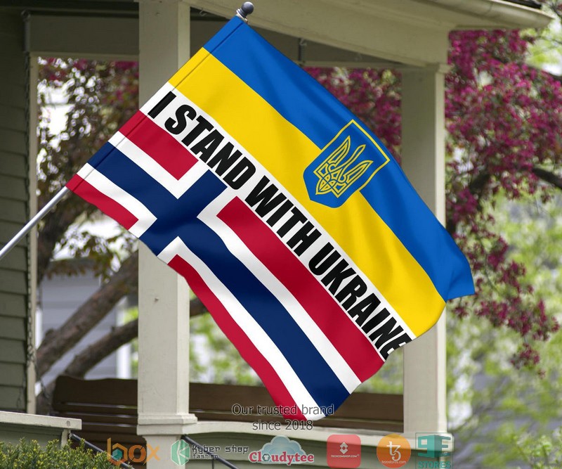 Norway I Stand With Ukraine Flag 1 2 3 4 5 6 7