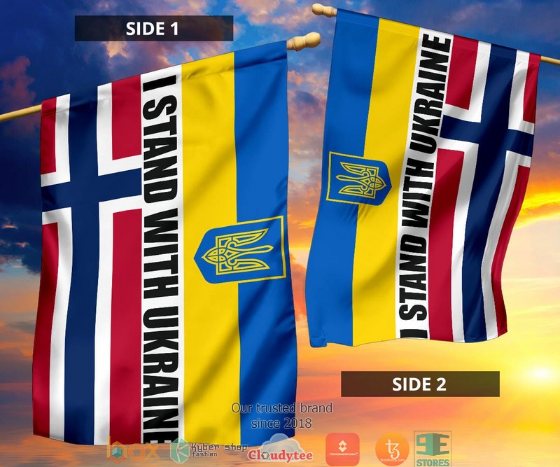 Norway I Stand With Ukraine Flag 1 2 3 4 5 6 7 8 9