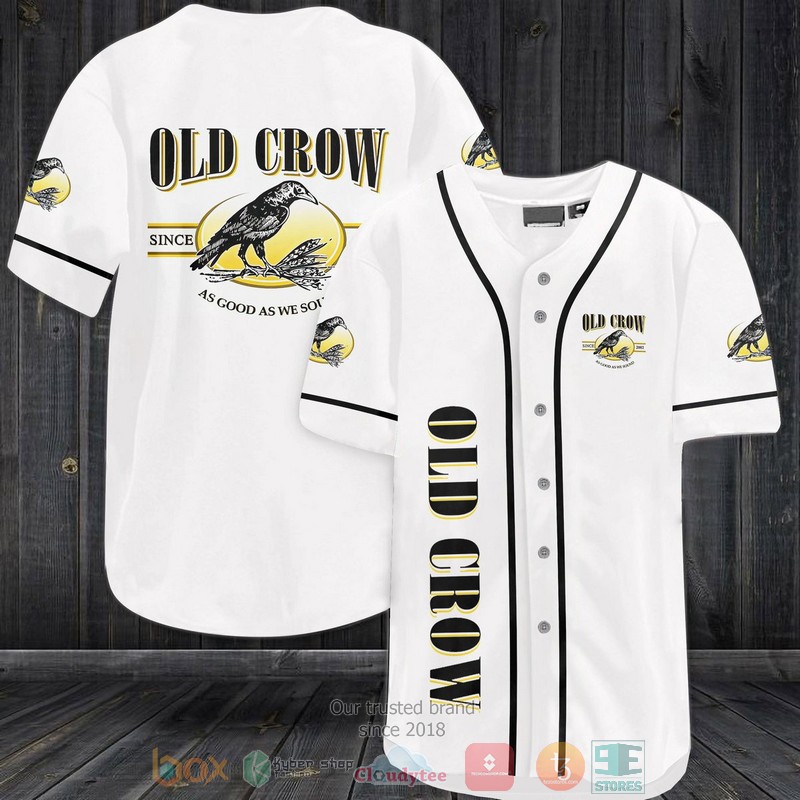 Old Crow white Baseball Jersey