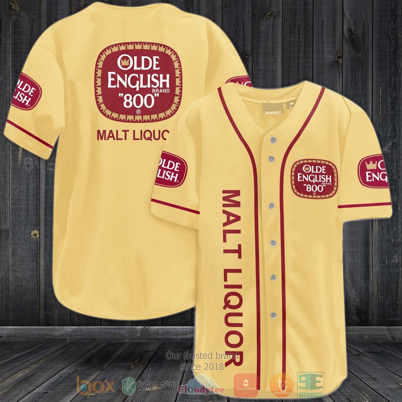 Olde English 800 Malt Liquor Cream color Baseball Jersey