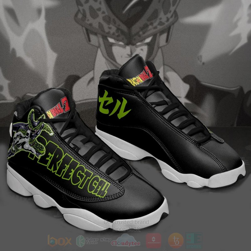 Perfect Cell Sneakers Dragon Ball Z Anime Air Jordan 13 Shoes