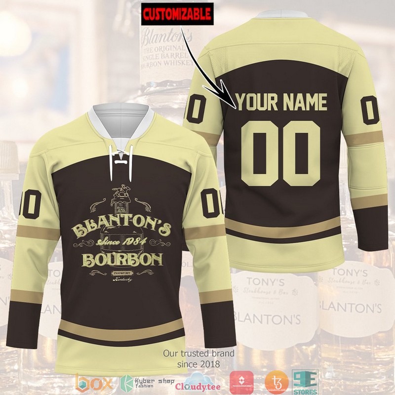 Personalized Blantons Single Barrel Bourbon Jersey Hockey Shirt