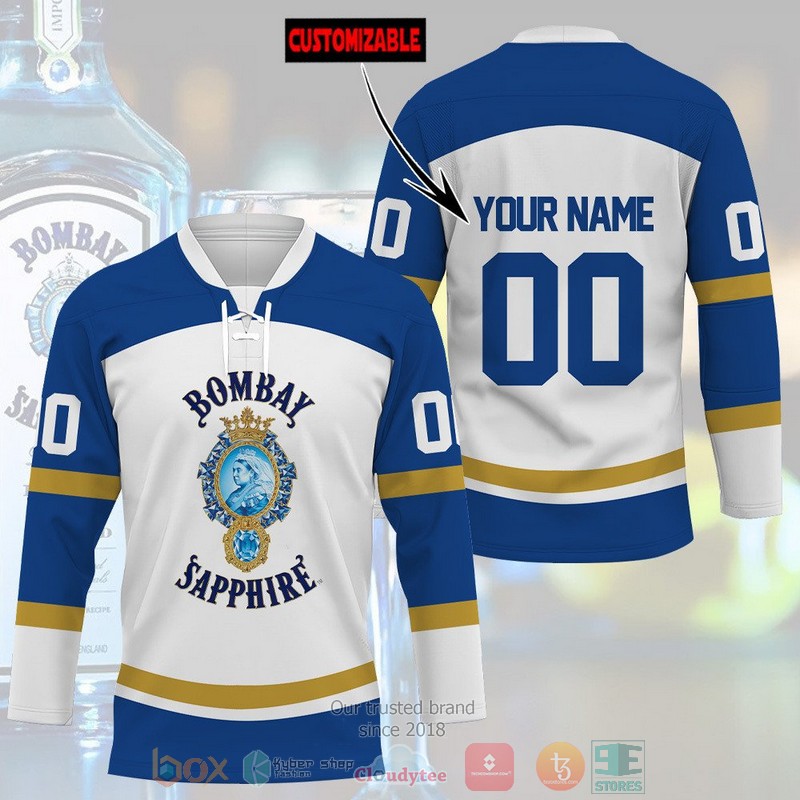 Personalized Bombay Sapphire custom Hockey Jersey