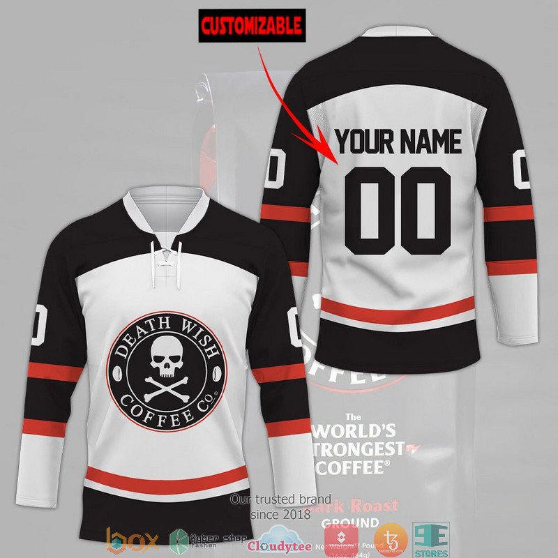 Personalized Death Wish Coffee Jersey Hockey Shirt