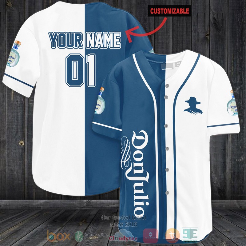 Personalized Don Julio custom white blue Baseball Jersey