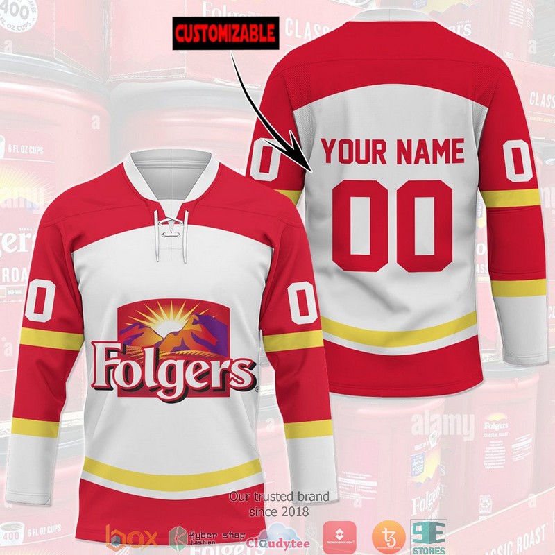 Personalized Folgers Jersey Hockey Shirt
