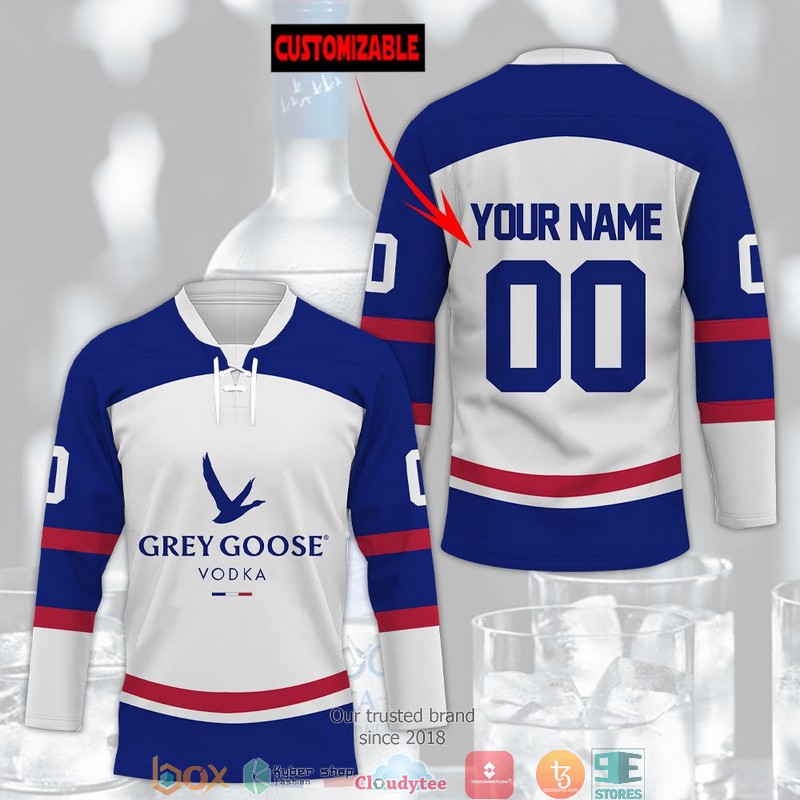 Personalized Grey Goose Original Vodka Jersey Hockey Shirt