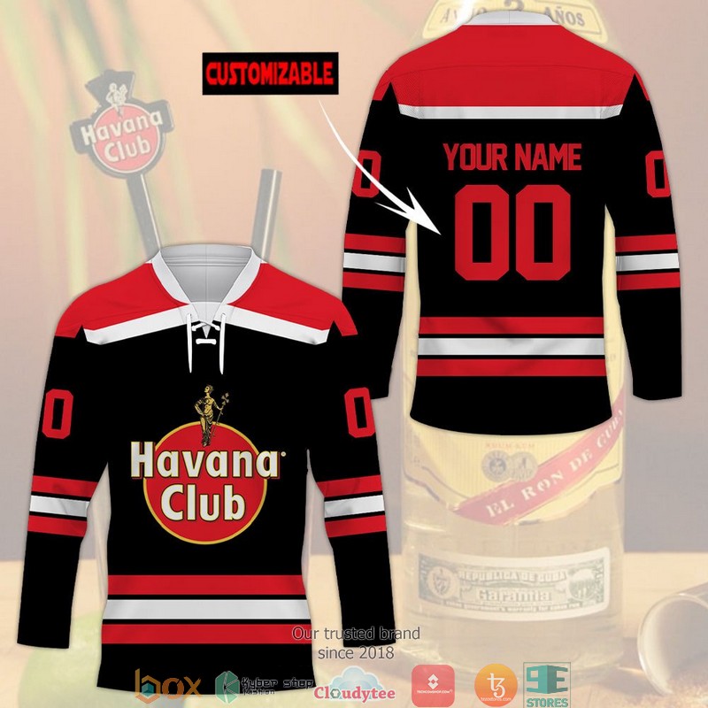 Personalized Havana club Black Jersey Hockey Shirt