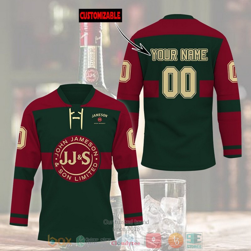 Personalized Jameson Irish Whiskey custom Hockey Jersey