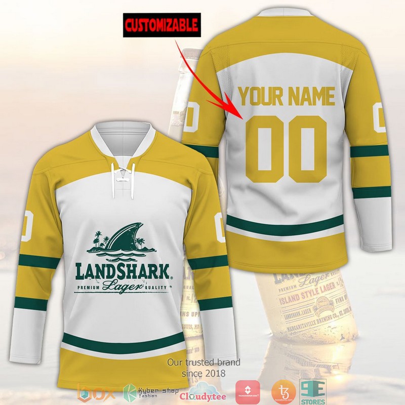 Personalized Landshark Lager Jersey Hockey Shirt