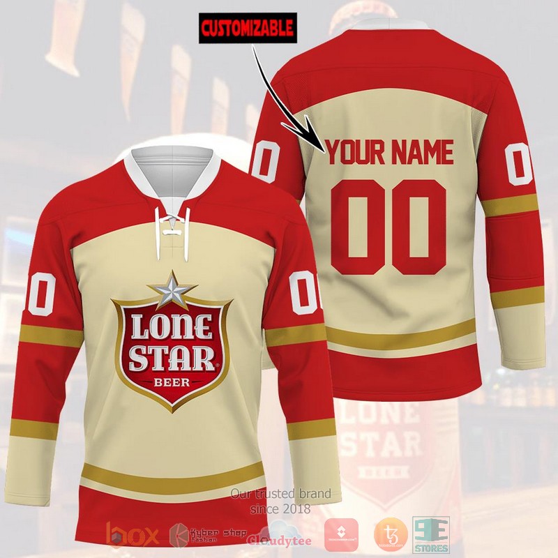 Personalized Lone Star Beer custom Hockey Jersey