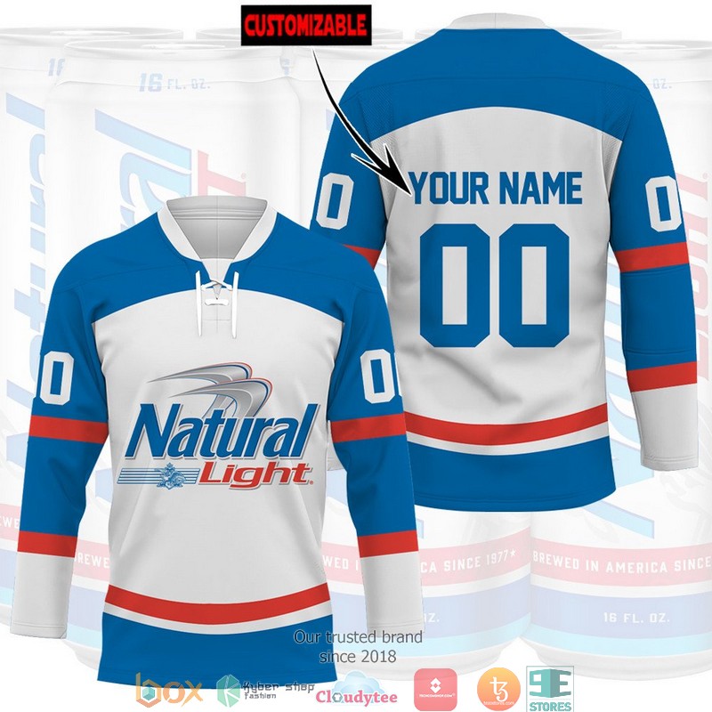 Personalized Natural Light Jersey Hockey Shirt