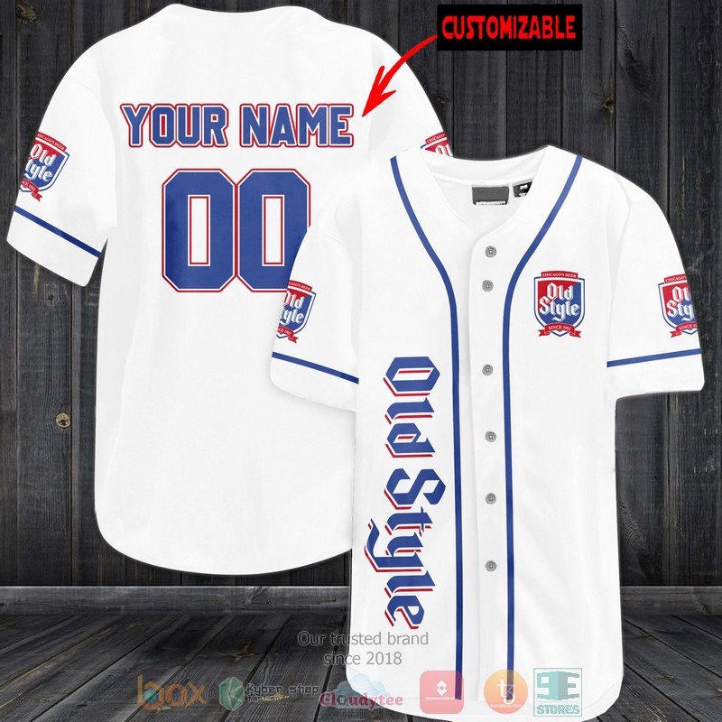 Personalized Old Style custom white Baseball Jersey